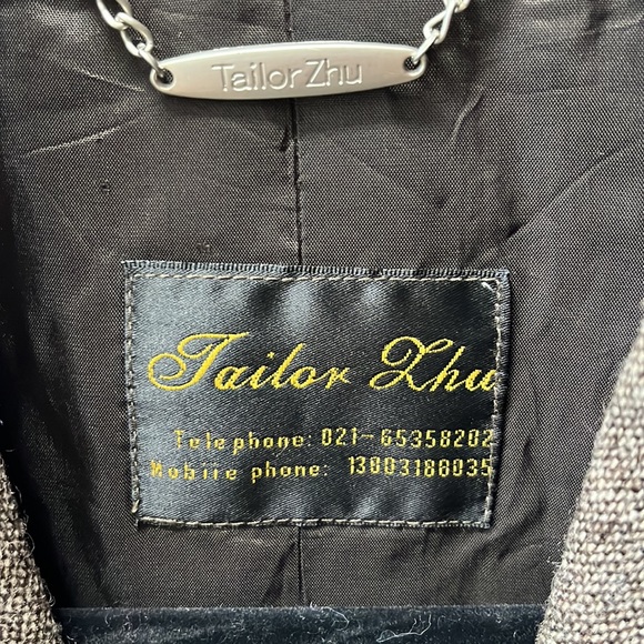 Small blazer brown tweed fabric lined - Picture 6 of 8